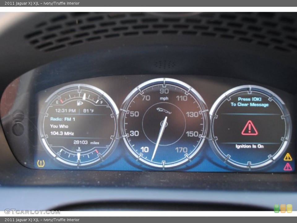Ivory/Truffle Interior Gauges for the 2011 Jaguar XJ XJL #67928504