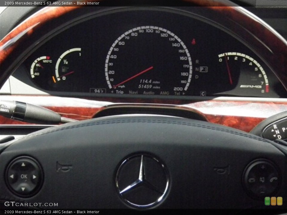 Black Interior Gauges for the 2009 Mercedes-Benz S 63 AMG Sedan #67929719