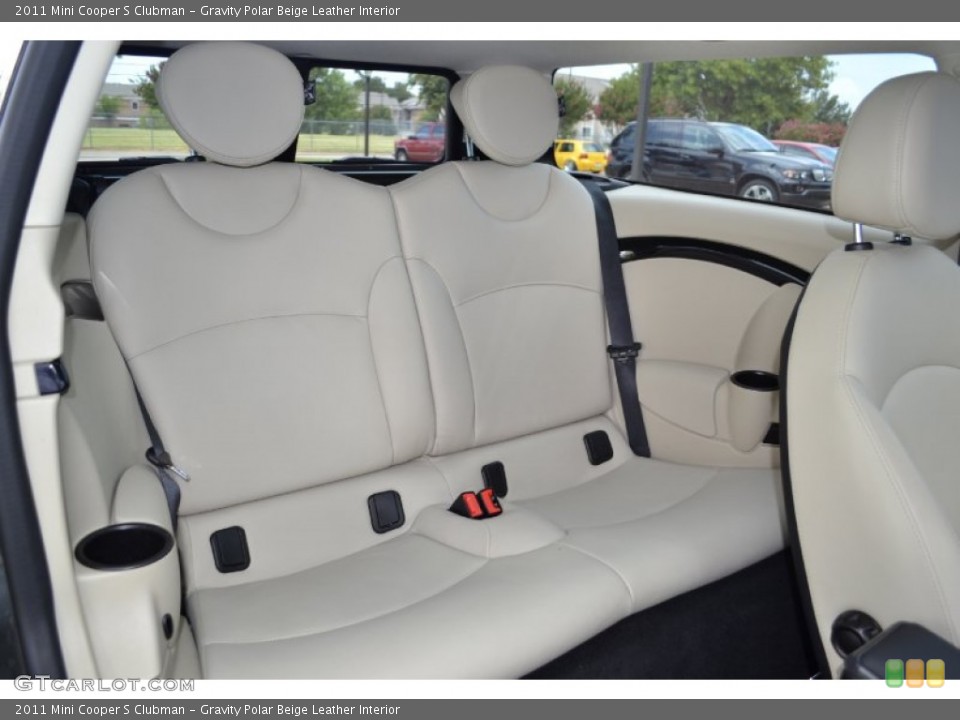 Gravity Polar Beige Leather Interior Rear Seat for the 2011 Mini Cooper S Clubman #67929812