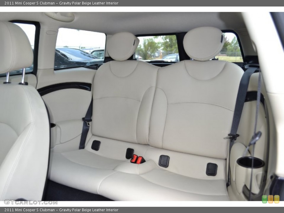 Gravity Polar Beige Leather Interior Rear Seat for the 2011 Mini Cooper S Clubman #67929821