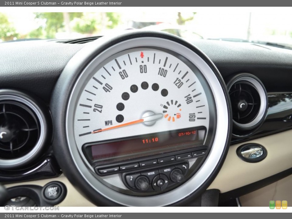 Gravity Polar Beige Leather Interior Gauges for the 2011 Mini Cooper S Clubman #67929857