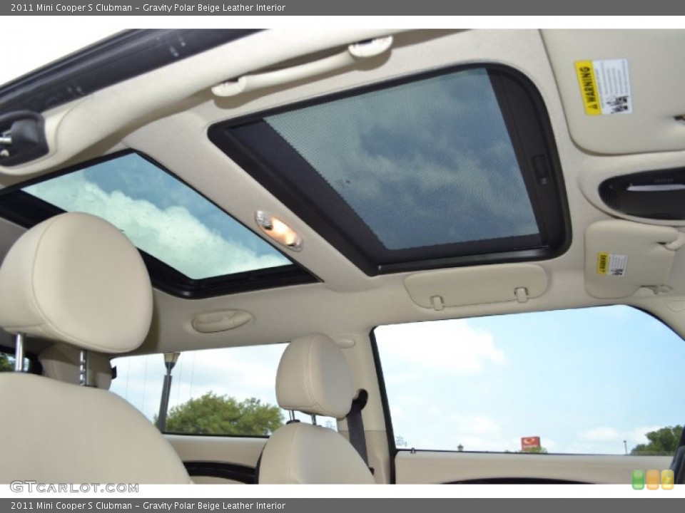 Gravity Polar Beige Leather Interior Sunroof for the 2011 Mini Cooper S Clubman #67929884