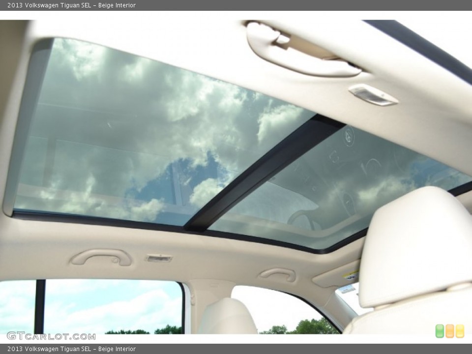 Beige Interior Sunroof for the 2013 Volkswagen Tiguan SEL #67930442