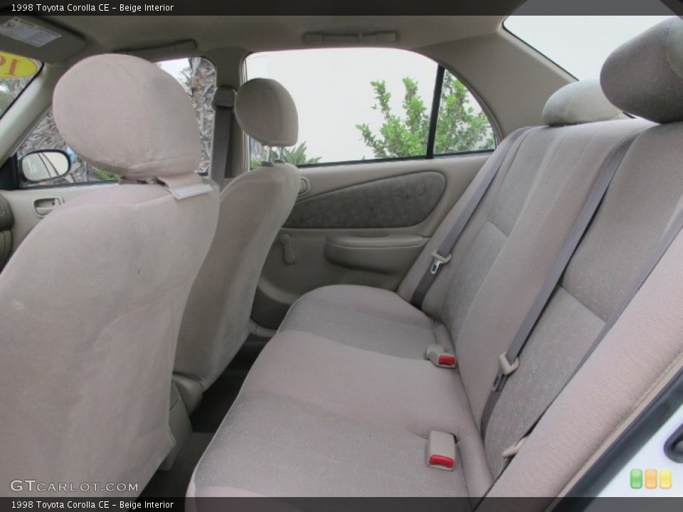 Beige Interior Rear Seat for the 1998 Toyota Corolla CE #67930955