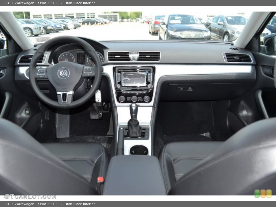 Titan Black Interior Dashboard for the 2013 Volkswagen Passat 2.5L SE #67931156