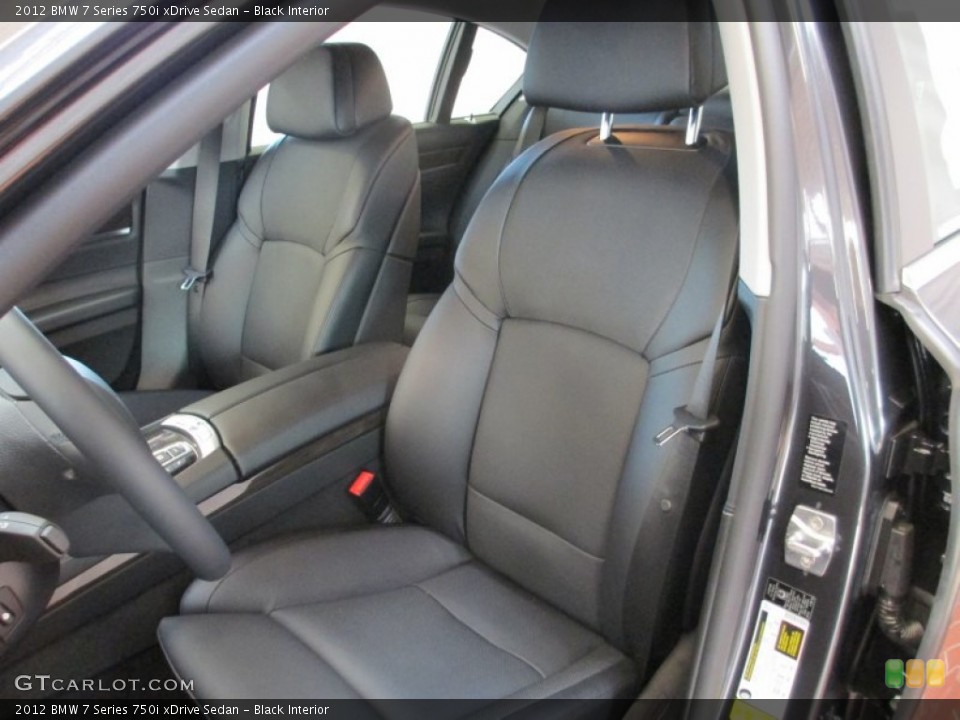 Black Interior Front Seat for the 2012 BMW 7 Series 750i xDrive Sedan #67937477