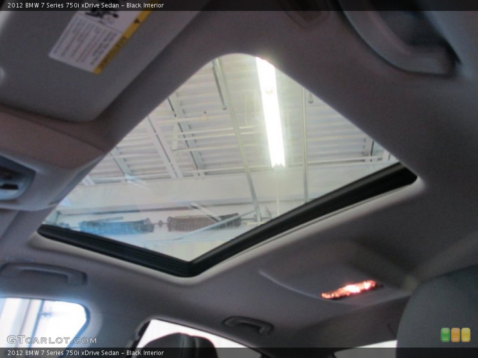 Black Interior Sunroof for the 2012 BMW 7 Series 750i xDrive Sedan #67937504