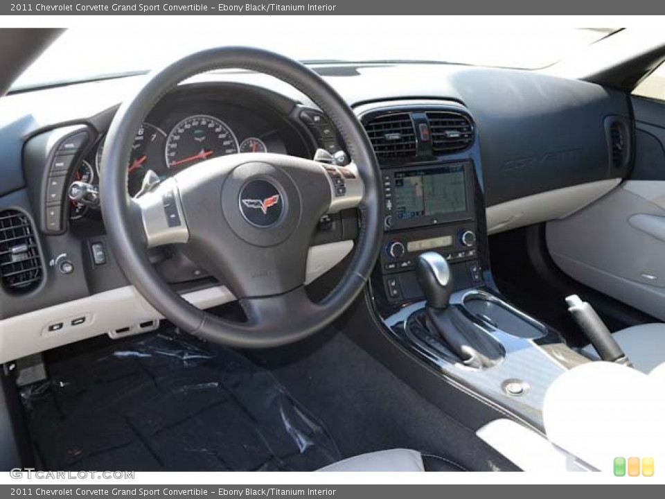 Ebony Black/Titanium Interior Dashboard for the 2011 Chevrolet Corvette Grand Sport Convertible #67937686