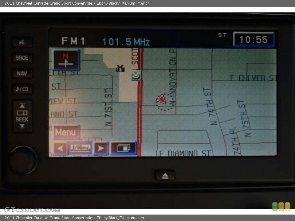 Ebony Black/Titanium Interior Navigation for the 2011 Chevrolet Corvette Grand Sport Convertible #67937726