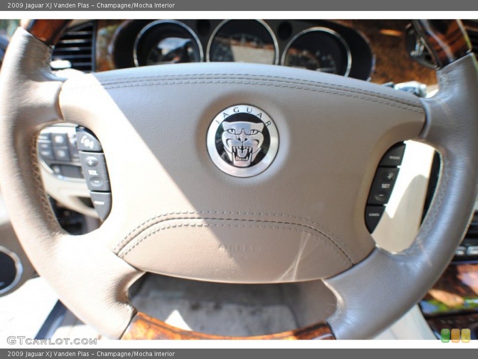 Champagne/Mocha Interior Steering Wheel for the 2009 Jaguar XJ Vanden Plas #67939199