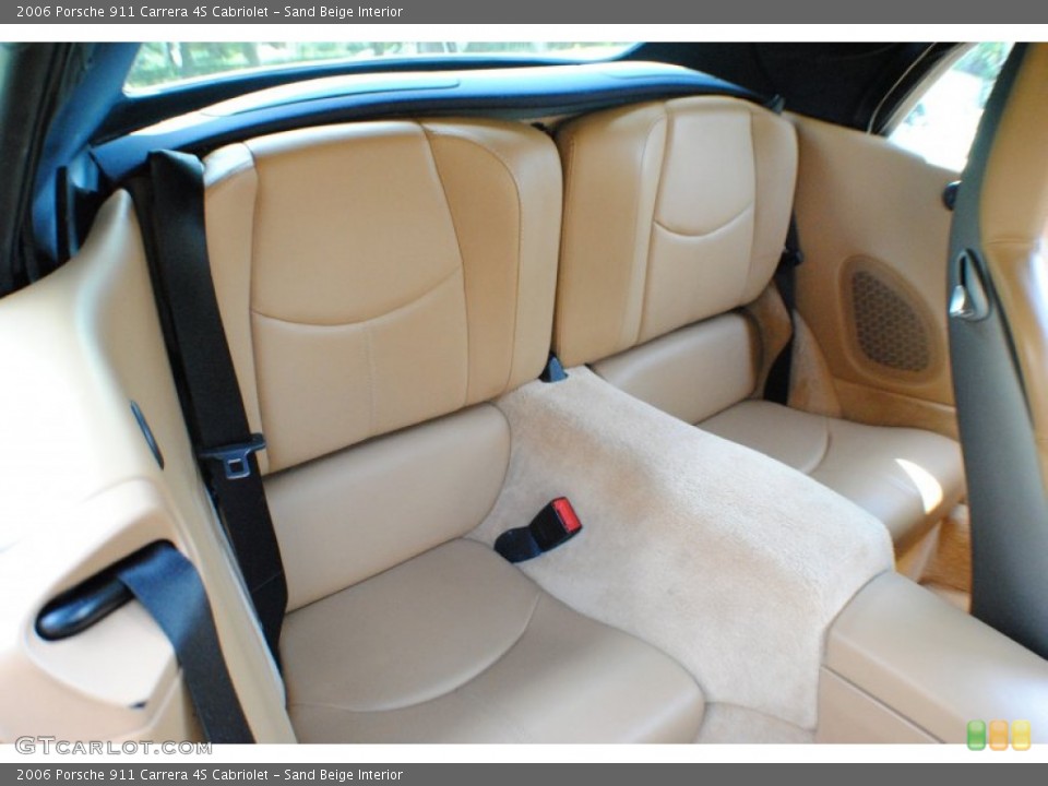 Sand Beige Interior Rear Seat for the 2006 Porsche 911 Carrera 4S Cabriolet #67939316