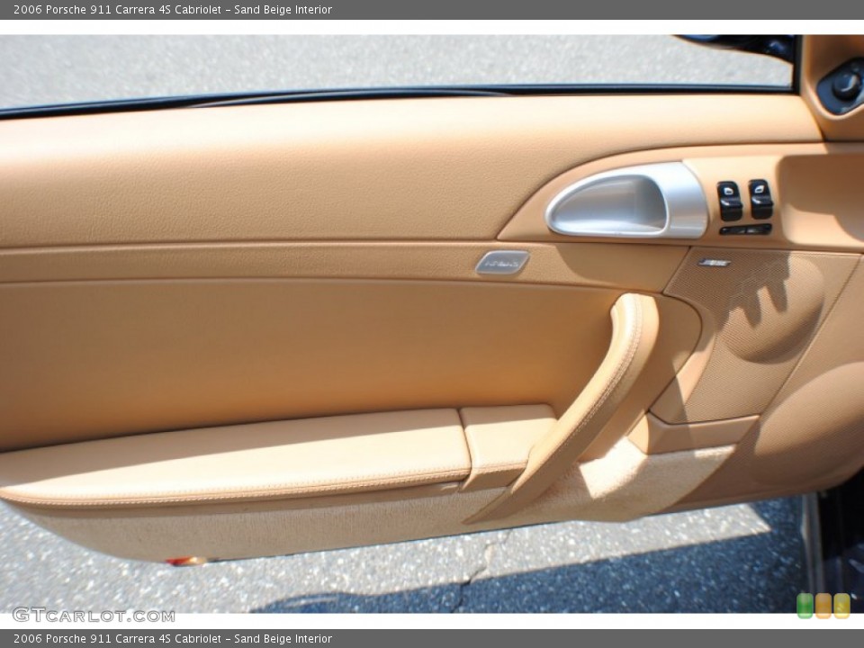 Sand Beige Interior Door Panel for the 2006 Porsche 911 Carrera 4S Cabriolet #67939325