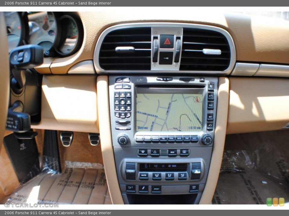 Sand Beige Interior Navigation for the 2006 Porsche 911 Carrera 4S Cabriolet #67939343