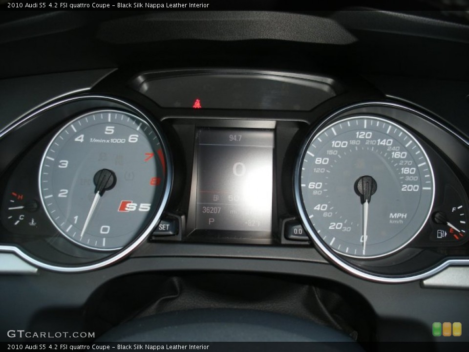 Black Silk Nappa Leather Interior Gauges for the 2010 Audi S5 4.2 FSI quattro Coupe #67939958
