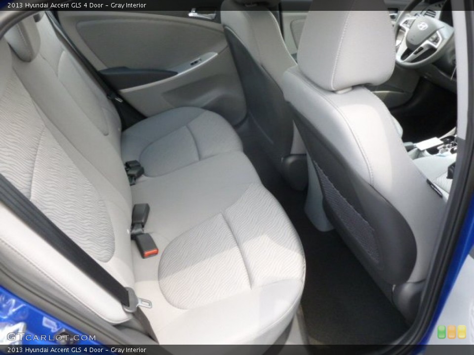 Gray Interior Rear Seat for the 2013 Hyundai Accent GLS 4 Door #67940783