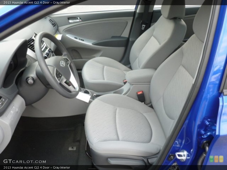 Gray Interior Front Seat for the 2013 Hyundai Accent GLS 4 Door #67940810