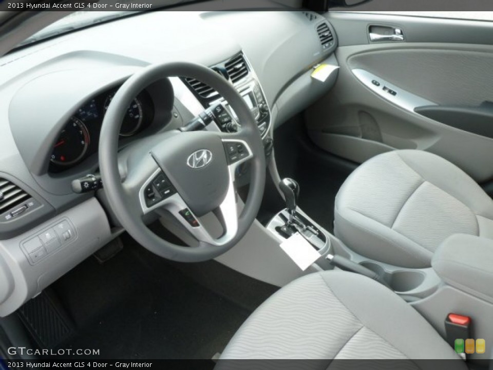 Gray Interior Prime Interior for the 2013 Hyundai Accent GLS 4 Door #67940822