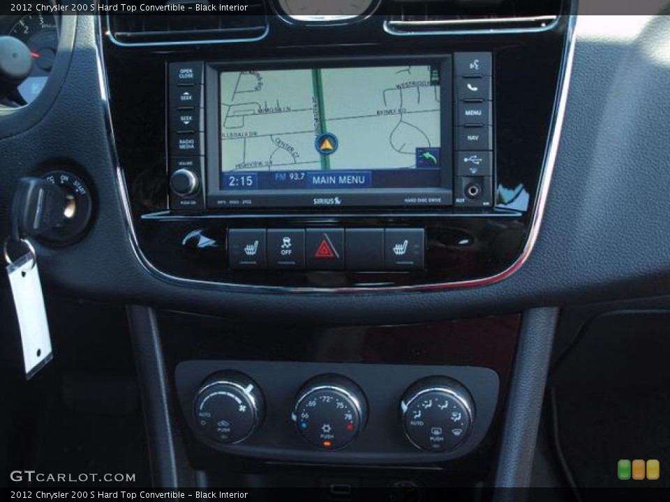 Black Interior Navigation for the 2012 Chrysler 200 S Hard Top Convertible #67942565