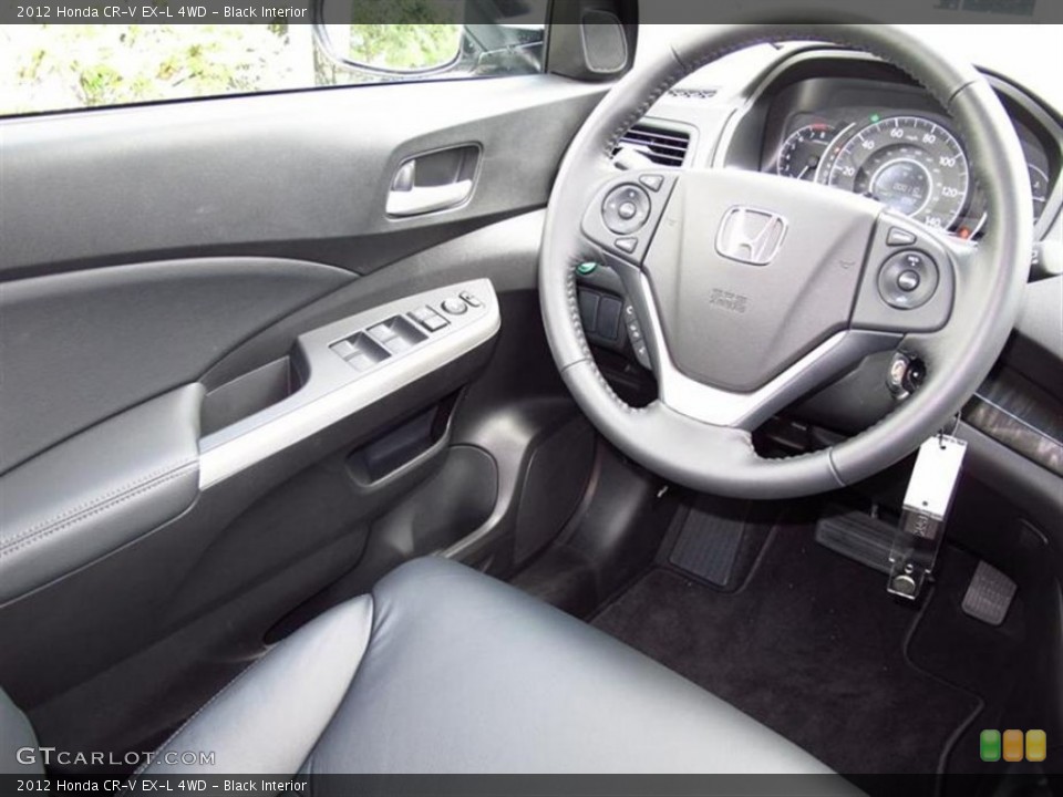 Black Interior Steering Wheel for the 2012 Honda CR-V EX-L 4WD #67944635