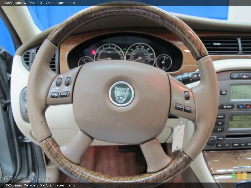 Champagne Interior Steering Wheel for the 2005 Jaguar X-Type 3.0 #67945595
