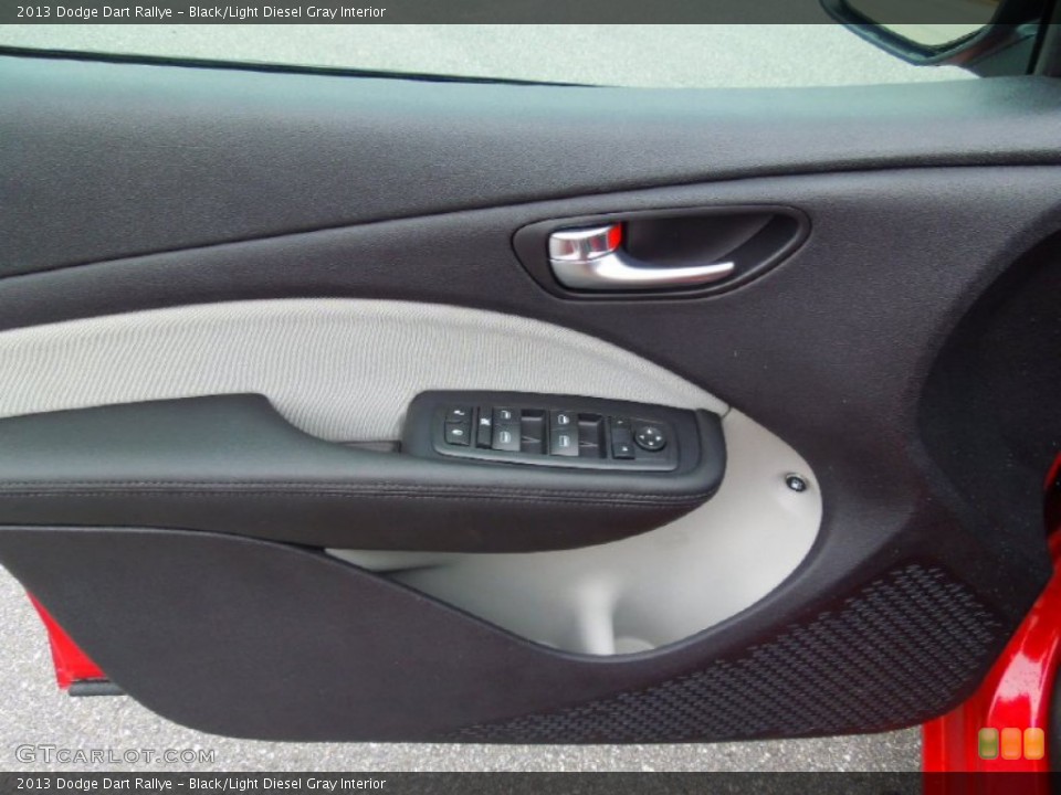 Black/Light Diesel Gray Interior Door Panel for the 2013 Dodge Dart Rallye #67947509
