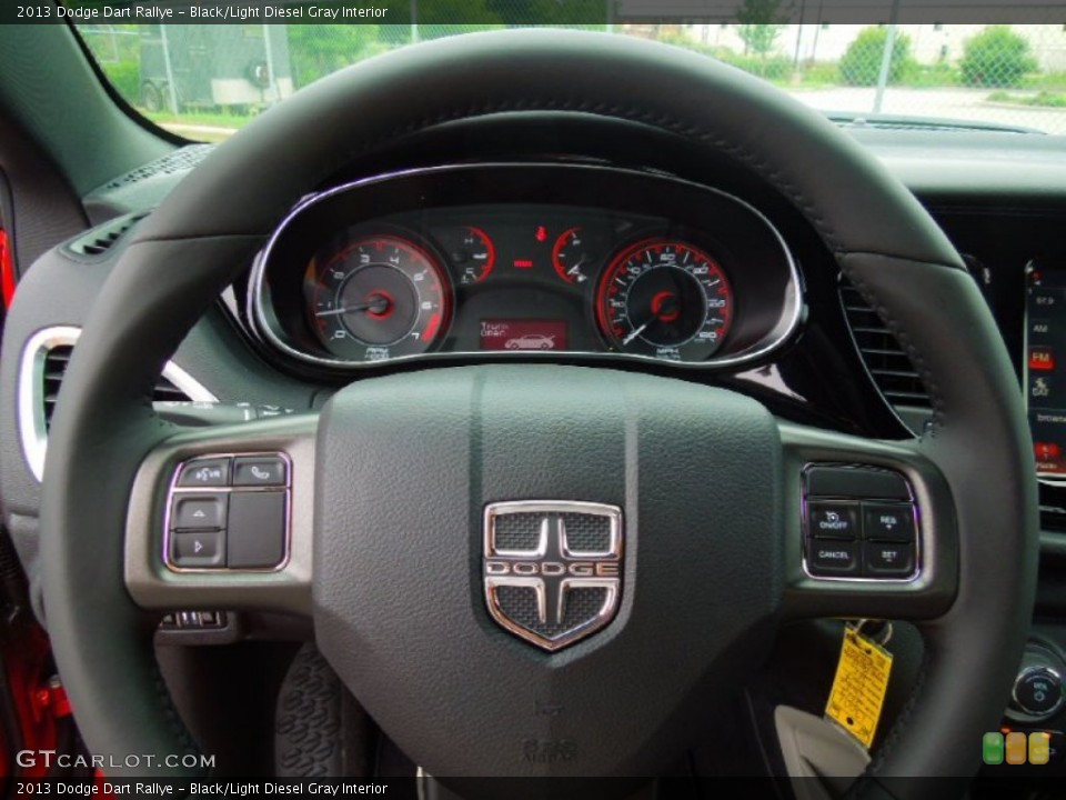 Black/Light Diesel Gray Interior Steering Wheel for the 2013 Dodge Dart Rallye #67947551