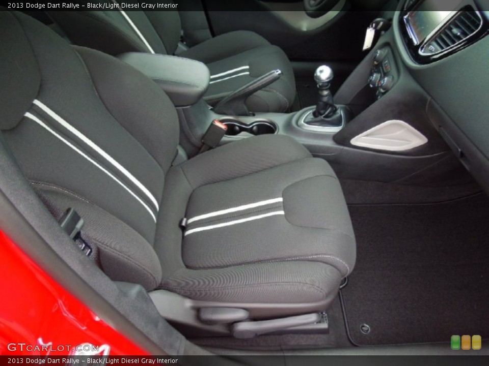 Black/Light Diesel Gray Interior Front Seat for the 2013 Dodge Dart Rallye #67947629