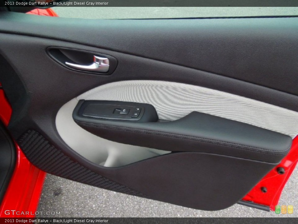 Black/Light Diesel Gray Interior Door Panel for the 2013 Dodge Dart Rallye #67947646