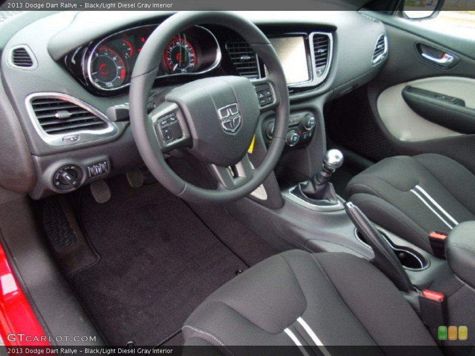 Black/Light Diesel Gray Interior Prime Interior for the 2013 Dodge Dart Rallye #67947671
