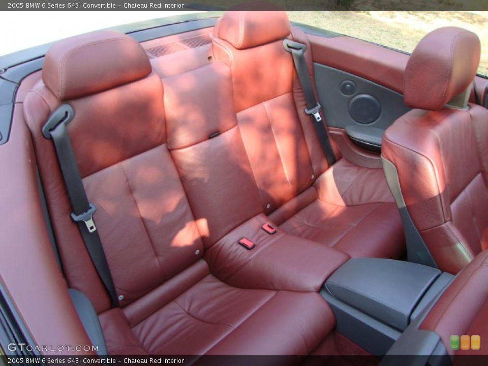 Chateau Red Interior Rear Seat for the 2005 BMW 6 Series 645i Convertible #67947674