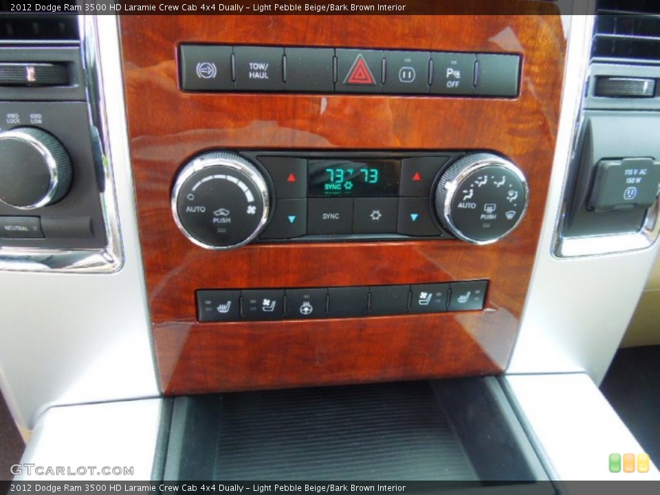 Light Pebble Beige/Bark Brown Interior Controls for the 2012 Dodge Ram 3500 HD Laramie Crew Cab 4x4 Dually #67947815