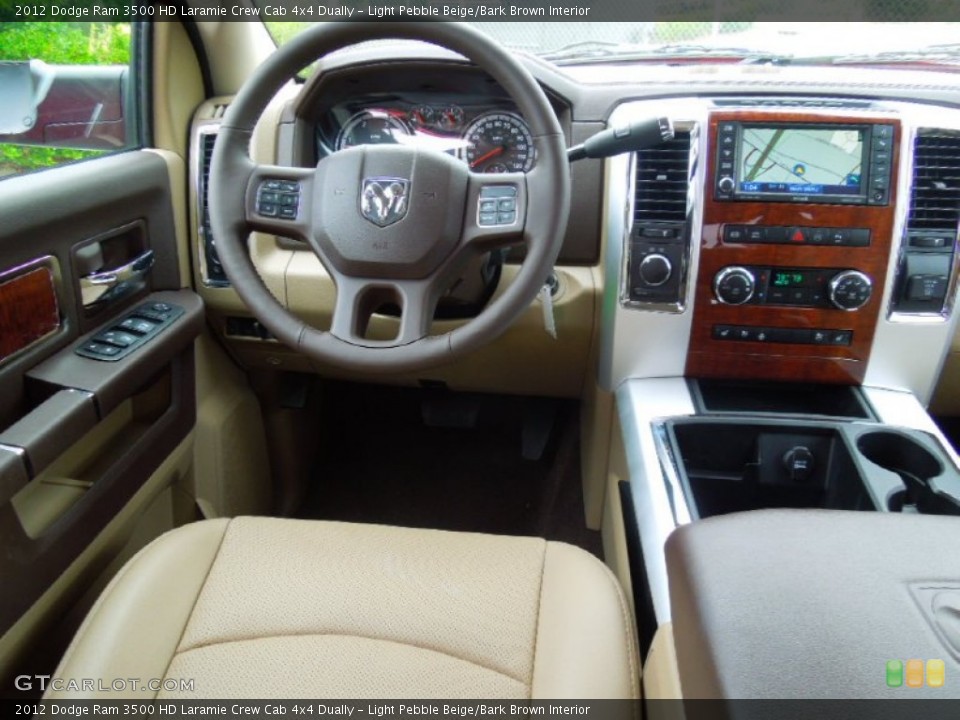 Light Pebble Beige/Bark Brown Interior Dashboard for the 2012 Dodge Ram 3500 HD Laramie Crew Cab 4x4 Dually #67947857