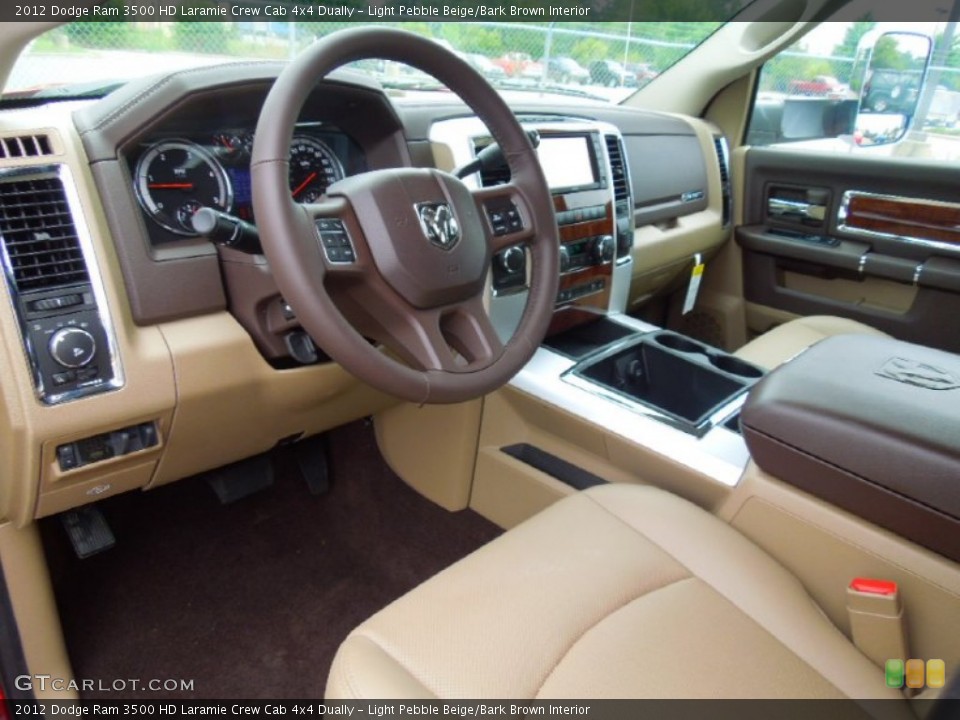 Light Pebble Beige/Bark Brown Interior Prime Interior for the 2012 Dodge Ram 3500 HD Laramie Crew Cab 4x4 Dually #67947986