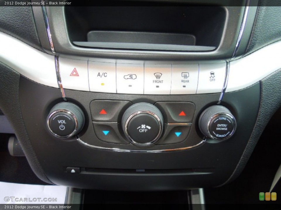 Black Interior Controls for the 2012 Dodge Journey SE #67948102