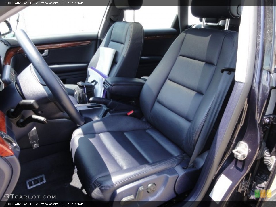 Blue Interior Front Seat for the 2003 Audi A4 3.0 quattro Avant #67948406