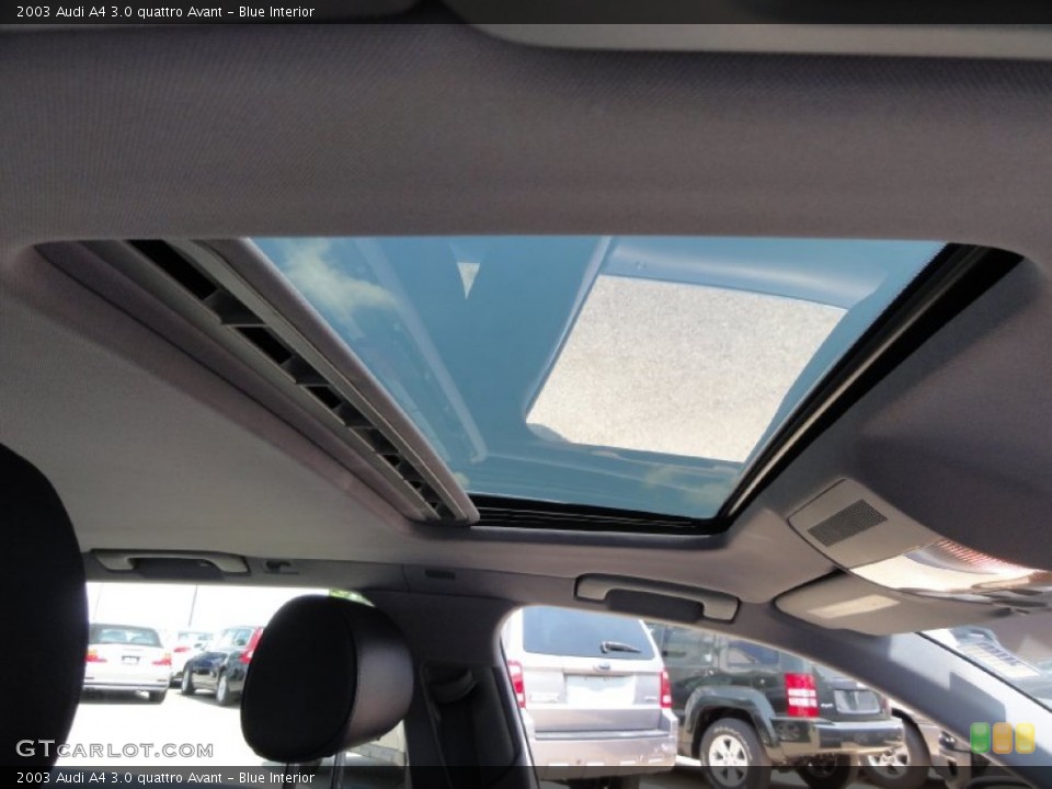 Blue Interior Sunroof for the 2003 Audi A4 3.0 quattro Avant #67948448