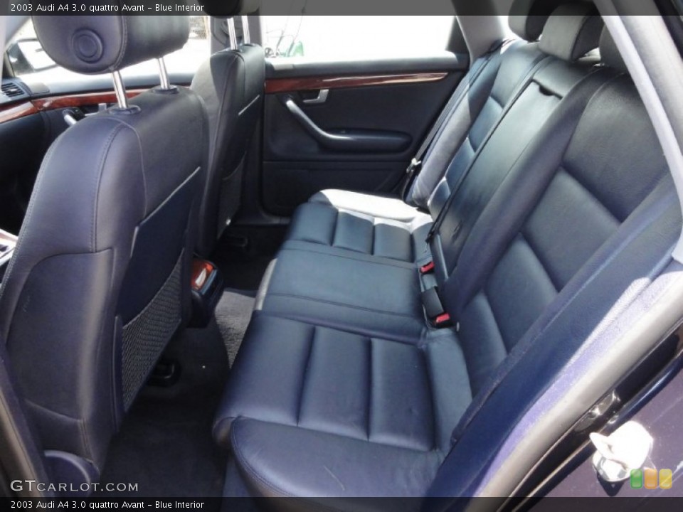 Blue Interior Rear Seat for the 2003 Audi A4 3.0 quattro Avant #67948487