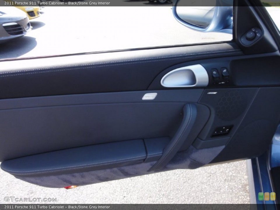Black/Stone Grey Interior Door Panel for the 2011 Porsche 911 Turbo Cabriolet #67950359