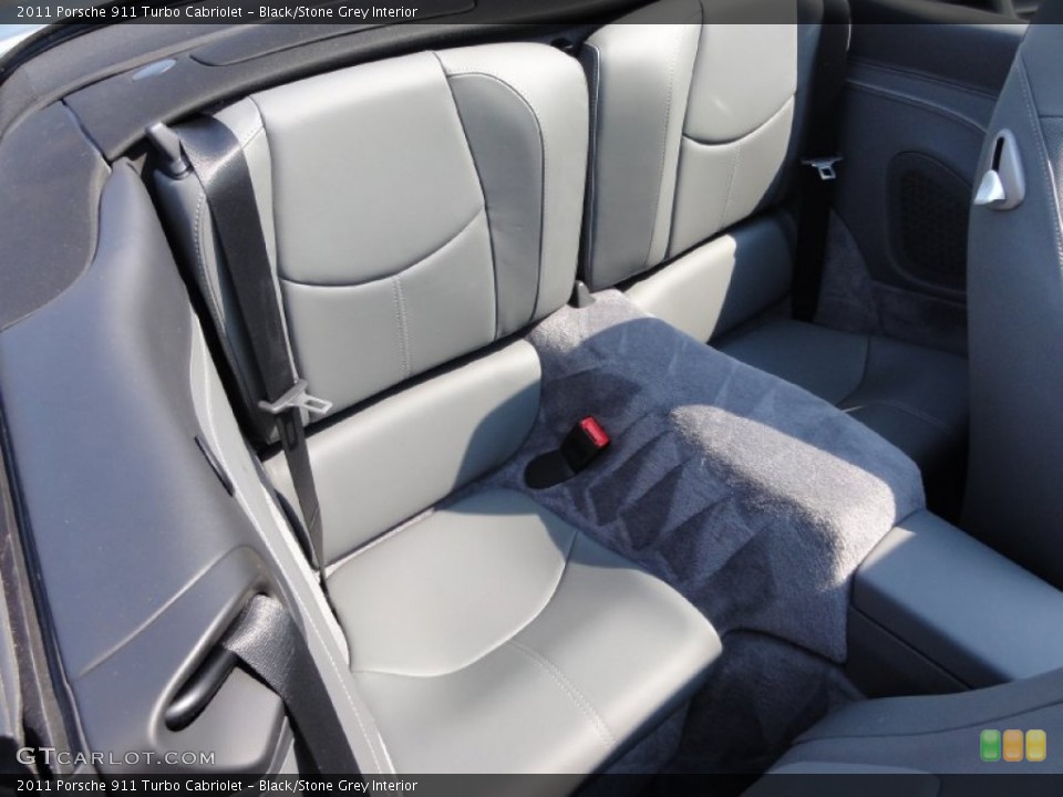 Black/Stone Grey Interior Rear Seat for the 2011 Porsche 911 Turbo Cabriolet #67950416