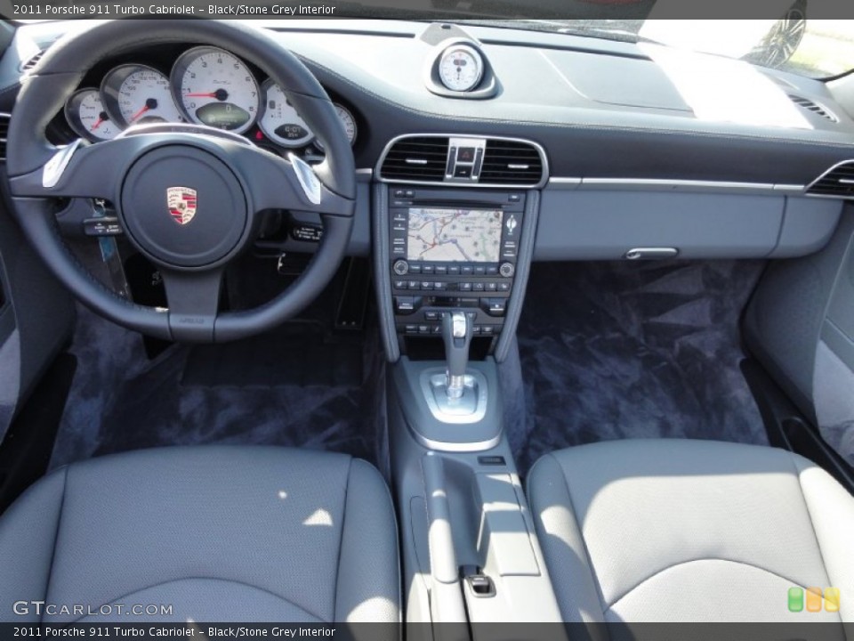 Black/Stone Grey Interior Dashboard for the 2011 Porsche 911 Turbo Cabriolet #67950491