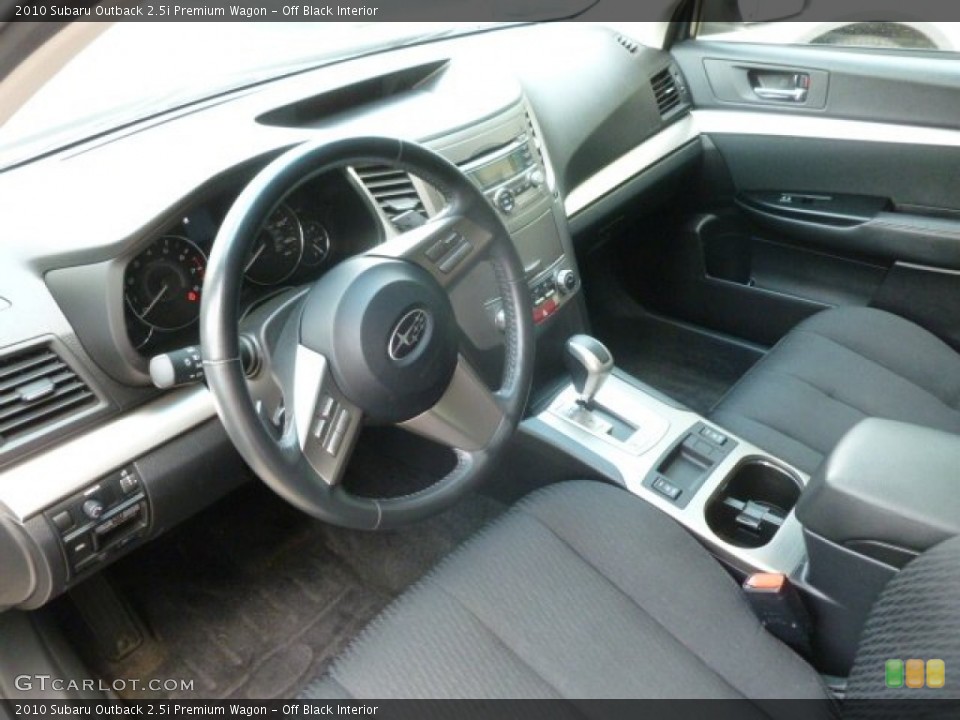 Off Black Interior Photo for the 2010 Subaru Outback 2.5i Premium Wagon #67957230
