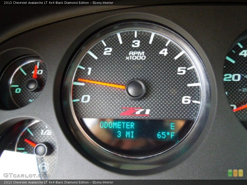 Ebony Interior Gauges for the 2013 Chevrolet Avalanche LT 4x4 Black Diamond Edition #67957916