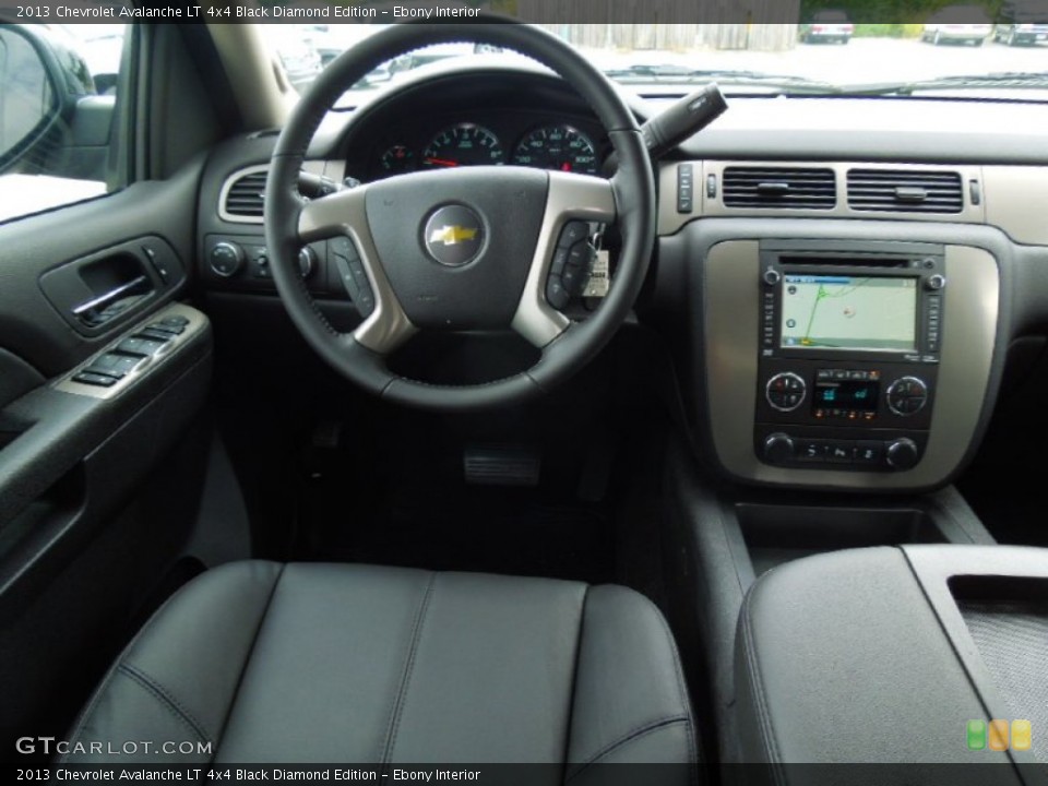 Ebony Interior Dashboard for the 2013 Chevrolet Avalanche LT 4x4 Black Diamond Edition #67957925