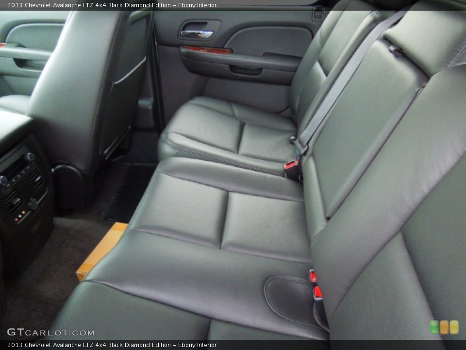 Ebony Interior Rear Seat for the 2013 Chevrolet Avalanche LTZ 4x4 Black Diamond Edition #67958009