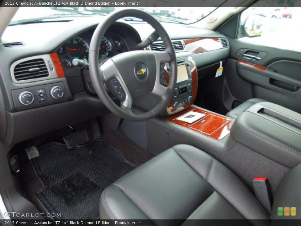 Ebony Interior Prime Interior for the 2013 Chevrolet Avalanche LTZ 4x4 Black Diamond Edition #67958045