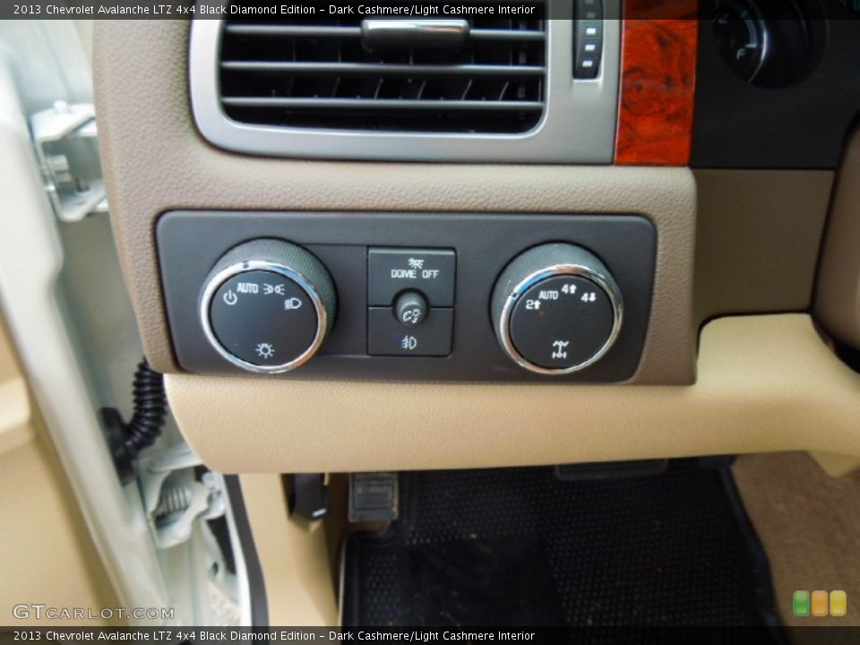 Dark Cashmere/Light Cashmere Interior Controls for the 2013 Chevrolet Avalanche LTZ 4x4 Black Diamond Edition #67958081
