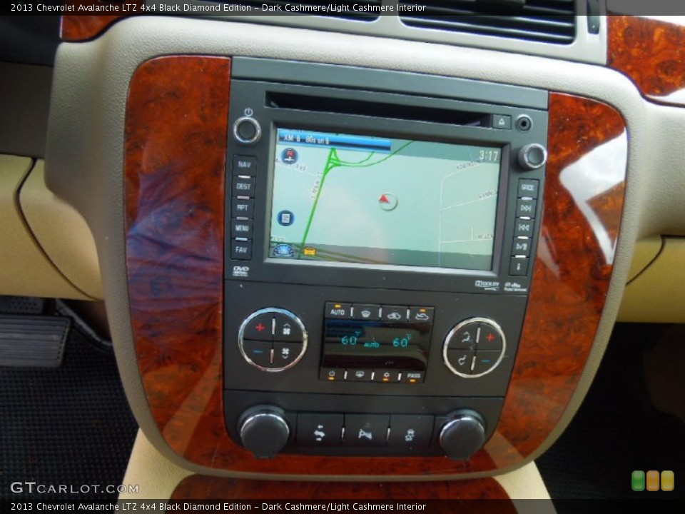 Dark Cashmere/Light Cashmere Interior Navigation for the 2013 Chevrolet Avalanche LTZ 4x4 Black Diamond Edition #67958087
