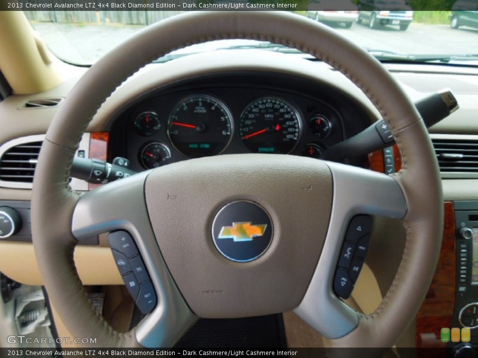 Dark Cashmere/Light Cashmere Interior Steering Wheel for the 2013 Chevrolet Avalanche LTZ 4x4 Black Diamond Edition #67958090