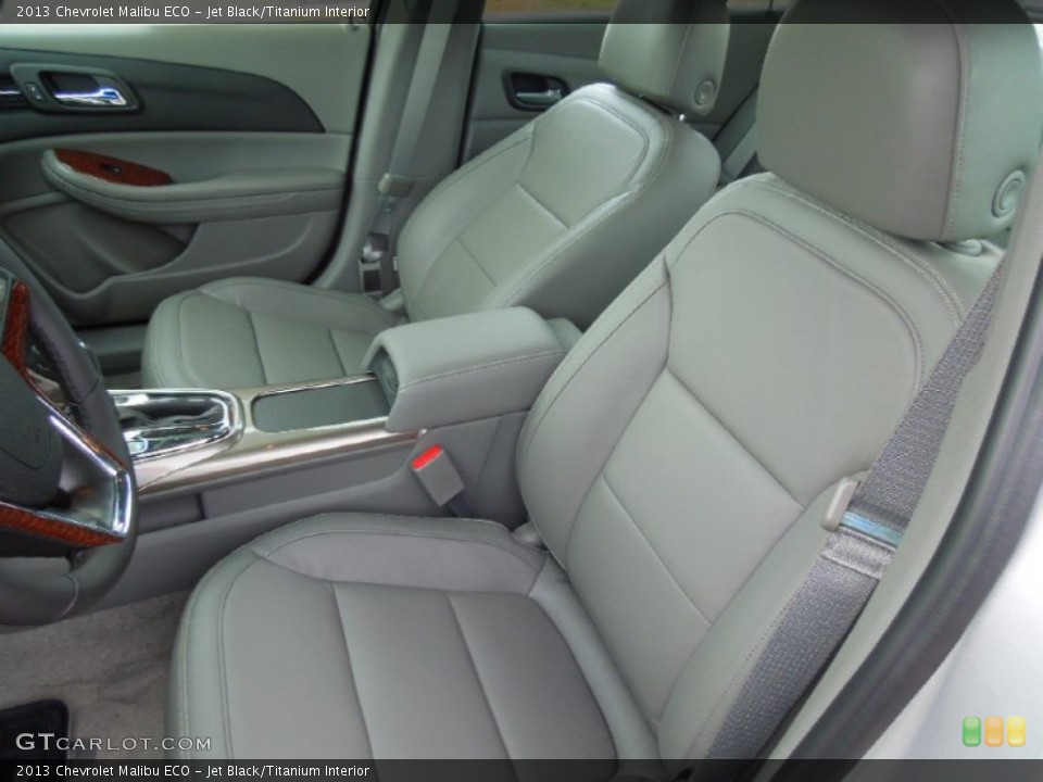 Jet Black/Titanium Interior Front Seat for the 2013 Chevrolet Malibu ECO #67958576