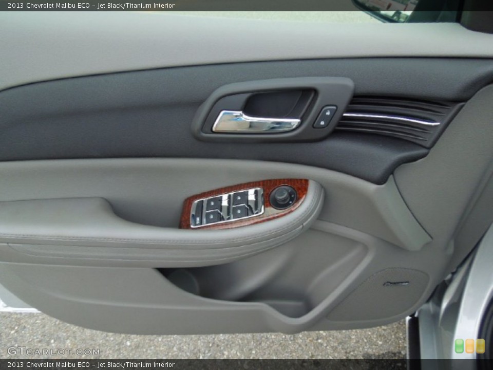 Jet Black/Titanium Interior Door Panel for the 2013 Chevrolet Malibu ECO #67958579